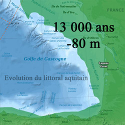 Formation et évolution du littoral aquitain -13000
