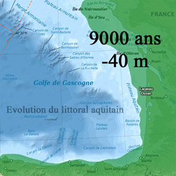 Formation et évolution du littoral aquitain -9000